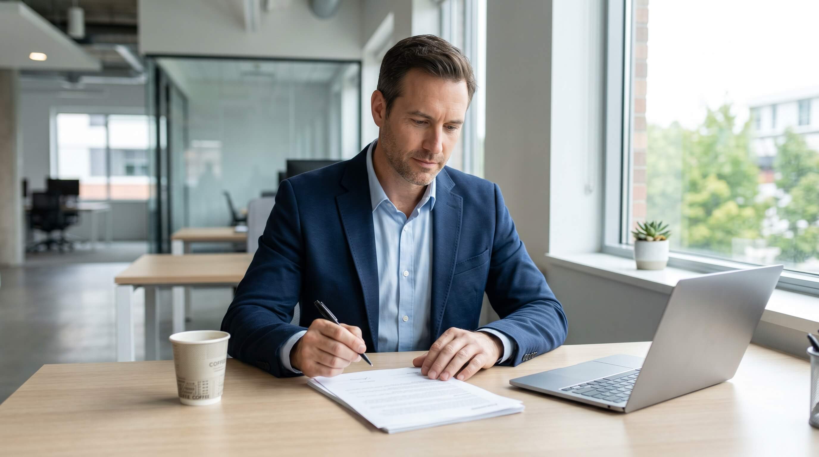Buyer reviewing financing paperwork for a used car purchase in Florida
