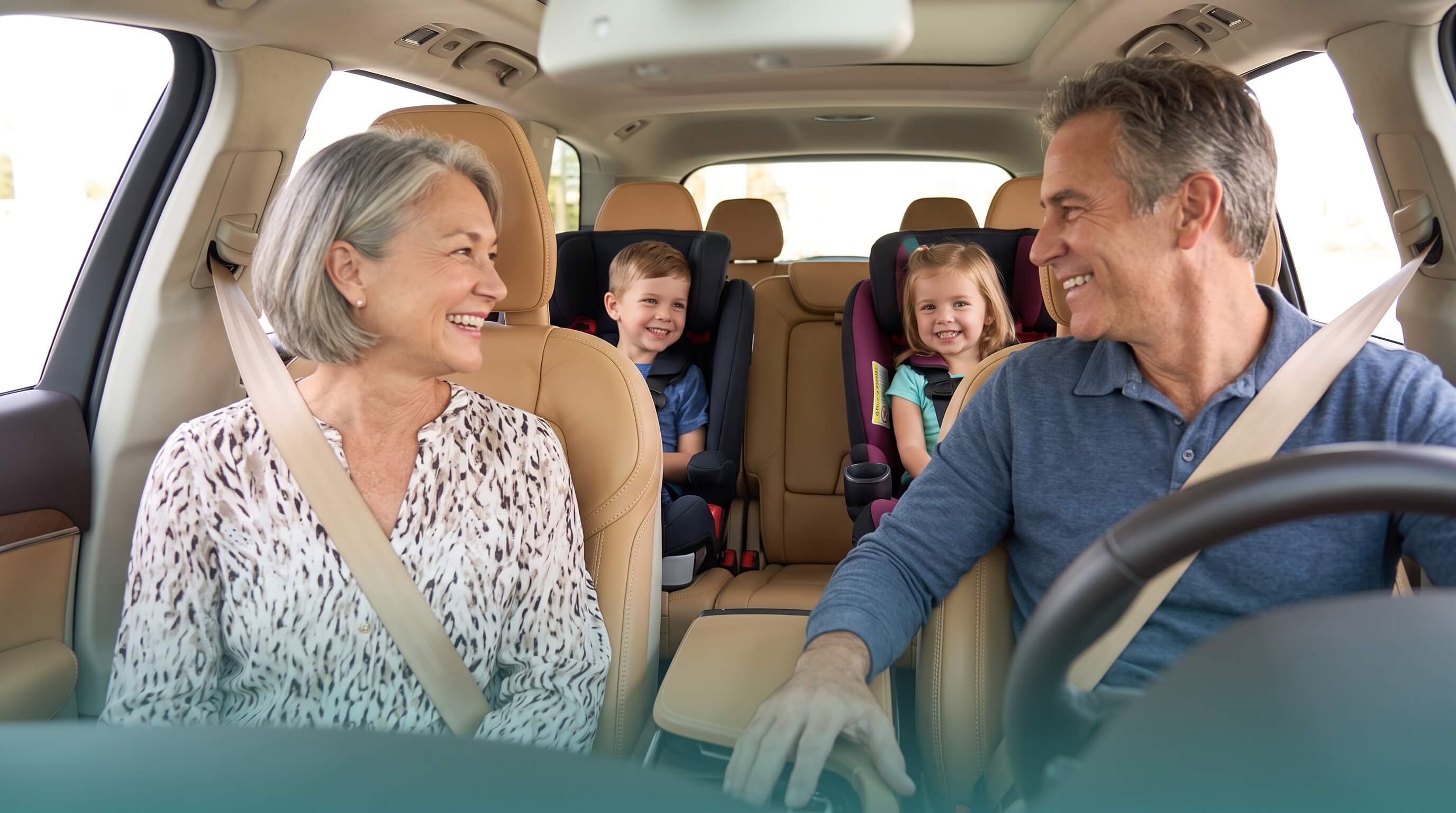 Couple celebrating their certified pre-owned luxury car purchase